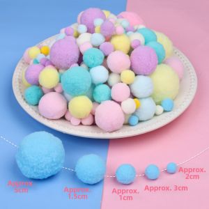 QINGPIN | DIY Colored Elastic Pom Poms for Decor and Craft Project