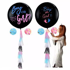 36-Inch Paper Scrap Tassel Balloon Boy Or Girl Gender Reveal Party Boy Girl Gender Reveal
