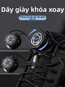JIFANPAUL | No-Tie Shoe Lace Rotating Fastener Black and White