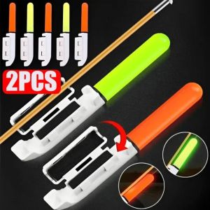 🔥2Pcs Waterproof Electronic Fishing Rod Light CR322 CR425 Battery Alarm Strobe Pole Light LED Luminous Lamp Fishing Tackle Accessories