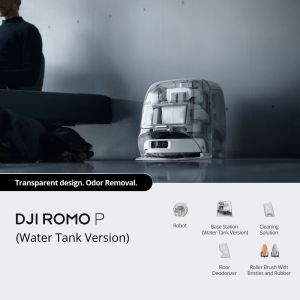 DJI ROMO - Drone-Level Sensing Robot Vacuum | 25000Pa Suction | High Pressure Self Cleaning | 80% Noise Reduction