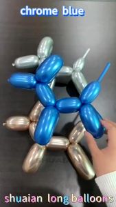 Balon Twist Metalik SOLID Happy Birthday 1PC & Pilihan Lainnya