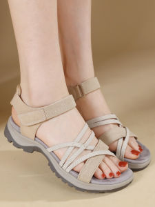 Ultra Soft Non-Slip Summer Sandals Womens Flat Shoes Vacation Beachwear Large Size Comfortable Low-Top Anti-Slip TPR Sole