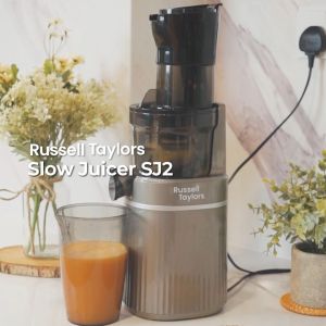 Russell Taylors Masticating Cold Press Slow Juicer with 80mm Wide Feeding Tube SJ2