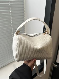 Fashionable Ladies Underarm Bag Handbag Single Shoulder Crossbody Pillow Stylish Summer 2024 Soft Polyester Lining Zipper Closure