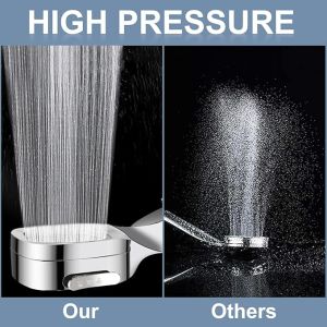 High-Pressure Shower Head with On Off Switch 3 Spray Modes High Pressure Water Saving Shower Head with 1 filter for RV Camper Travel trailer and Motorhome