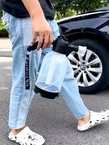 2000ML Car Wash Foam Spray Bottle Hand Pump High Pressure Spray Gun Cleaning Multipurpose For Garden Car Wash / 5pcs Car Wash Brush Soft Car Detailing Clean Brusher Set Tool