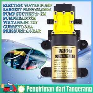 🔥 Ready Stock🔥 Original Pompa DC 12 Volt Bertekanan Tinggi 6LPM 130PSI Max 60W Pompa Dinamo Pompa Cuci Ac Cuci Motor High Pressure Sprayer Pertanian Misting Alat Double Pump Motor