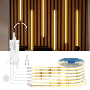 Smart Penetrable Wood COB LED Strip Touch Sensor Light 320Leds/m Warm/Neutral White Parallel Lights Kitchen Backlight Lighting