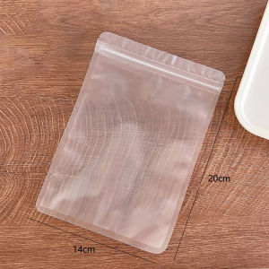 10 Pcs Matte Self Sealing Bag Matte Bone Bag Transparent Food Packaging Bag Candy Sealing Bag Fruit Tea Sealing Bag