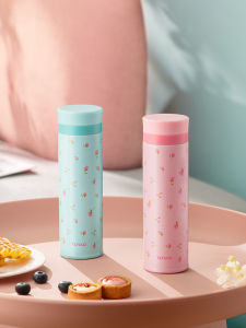 Tafuco Student Portable Insulated Stainless Steel 304 Vacuum Water Bottle Fresh Green Straight Drinking Water Cup Travel Mug