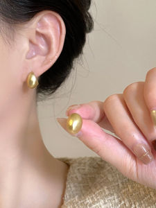 Korean Japanese Style Metal Wind Simple Circle Womens Earrings Elegant Lightweight Unique Beautiful Ear Jewelry New Model