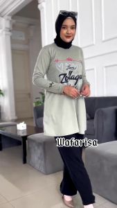 Baju Atasan Wanita Jumbo Roxy Tunik Kaos Katun Combed 24s S M L XL XXL 3XL Tunik Wanita Bahan Adem