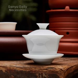 Heat Resistant White Ceramic Tea Bowl