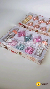 Mainan Pohon Natal Hiasan Tentara Bear Bintang 8pc (V46) | Ornament Natal Klasik