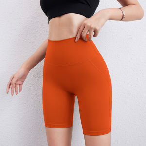 Nữ Bio-Contour Liền Mạch Tập Yoga Quần Short Chống Vi Khuẩn Công Nghệ Ánh Sáng Phòng Thủ Chạy-Yoga CrossTRAIN Túi Tiện Ích