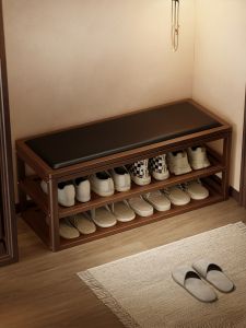 ZHUSHANXIA | Mid-Century Style Shoe Bench with Storage