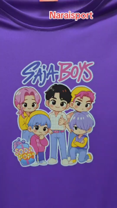 เสื้อเด็ก  ลาย soda pop  ผ้าโพลีเอสเตอร์ 100% ผ้าลื่น แบบเสื้อกีฬาใส่สบายไม่ร้อน demon hunter TC008 Kpop2  เสื้อกีฬาเด็ก Sajaboys