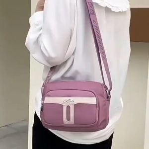 TAS SELEMPANG WANITA IMPORT CHIBAO 2RUANG KANVAS 1208#