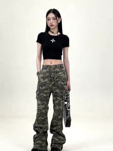 SMFK | Cross Pattern Basic Short Summer T-shirt