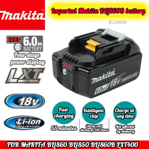 Makita original lithium-ion rechargeable battery imported BL1860B/18V/6.0Ah lithium battery electric wrench electric drill