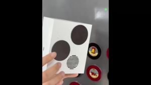 Christmas Vinyl Player Fridge Record NFC Magnetic Music Box Set with 9 Vinyl Style DiscsSuitable for Christmas Decor Gifting
