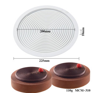 Silicone Mold for Baking Chocolate Wave Mosquito Coil Decoration 6 Inch 8 Inch round Ripple Mousse Cake Seoul Style Cut Blocks