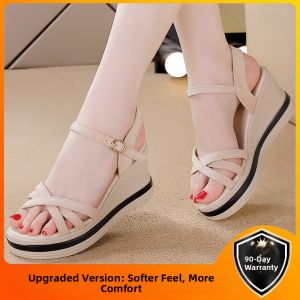 CUOYI | Summer Outdoor Wear Thick Sole Stylish High Heel Slip-Resistant Womens Shoes