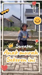 EVERKIDS Sweater Anak 1-6 thn / Crewneck Oversize Anak Model Korean Raglan / MARIO