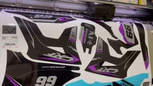 Decal Honda Crf 150L Road Race Ungu Hitam Stiker Striping Fullbody