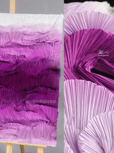 Purple White Gradient Three-Way Pleated Fabric for Handmade Skin Care Background Decorative Art Creative Material