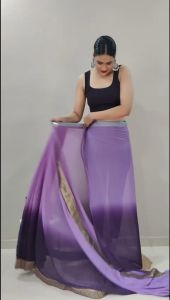 [Pre Order] Most Beautiful 1 Minute Ready To Wear Georgette Saree ~ Delivery Lead Time : 10 days