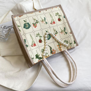 Large Capacity Casual Tote Bag Commuter Student Class Fashion Korean Style Single Shoulder Bag Magnetic Buckle Closure Nylon Lining