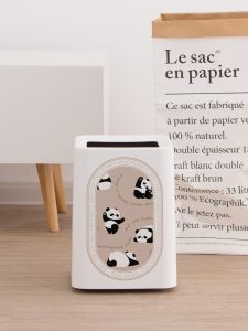 Creative Large Capacity Panda Bear Trash Can for Kitchen Bedroom Bathroom Home Use Square Plastic No Cover Garbage Can