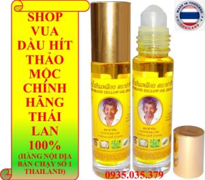 Dầu hít thông mũi họng Yatim Brand Herb Oil G144/60 - Thông nghẹt mũi bớt đau họng giúp sảng khoái tinh thần - 8ml - Cam kết hàng thật Thailand 100%