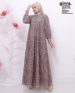 Baju Gamis Dress Wanita Terbaru Terlaris Super premium Edisi Jumbo Ginra Dress by Balimo