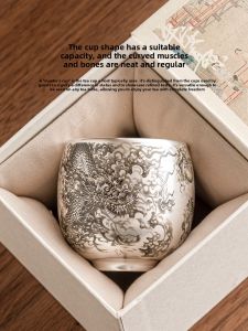 JISU | Exquisite Dragon Silver Tea Cup