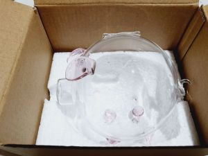 Heo thủy tinh nhỏ đựng vàng xinh xắn size 1