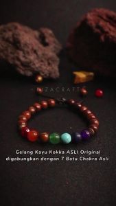 THE FOCUS Gelang Cakra 7 Aura Pengasihan Spiritual Rezeki mix Kayu Kokka Kaukah ASLI Arab Original
