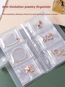 Transparent Jewelry Storage Box for Earrings Rings Beads Necklaces and Accessories with Oxygen-Exclusion Seal Bag