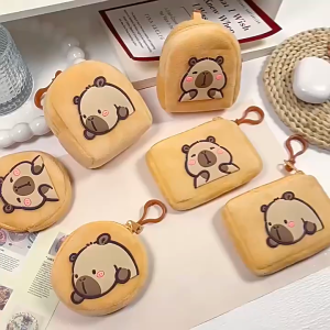 SEA YADOU กระเป๋าใส่เหรียญตุ๊กตาลายการ์ตูนน่ารักกระเป๋าใส่เหรียญมินิน่ารักน่ารักกระเป๋าใส่หูฟังแบบพกพาสำหรับนักเรียน