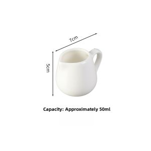Mini Ceramic Milk Jug Coffee Serving Dish Sauce Dispenser Small Milk Pitcher Modern Minimalist Style Diningware Accessories