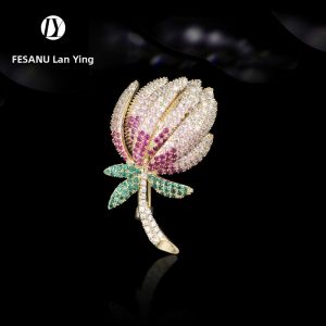 FESANU | Austrian Crystal Elegant Floral Brooch for Women