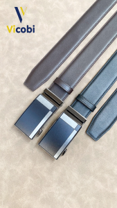 Dây thắt lưng nam da bò Vicobi TLE5 dây lưng khóa tự động bản 35cm