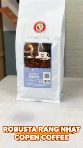 Cà phê hạt Robusta gói 1kg (Q) - Rang mộc - Đắng nhẹ thơm nồng - Pha máy/pha phin - Copen Coffee