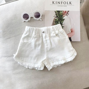 Girls Denim Shorts Summer New Childrens Black White Hot Pants Kids Solid Color Short Jeans Fashion Comfotable Thin Korean Pants