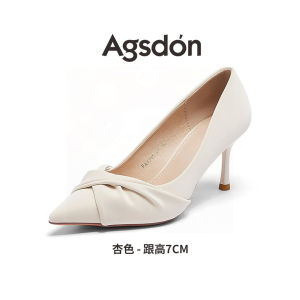 French Style High Heels Womens Summer New Thin Heel Elegant Pleated Slip-On Pointed Toe for Skirts Comfortable Single Shoes