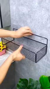 Kệ Lưới Đựng Gia Vị 2 Tầng Khung Thép Sơn Tĩnh Điện Đa Năng