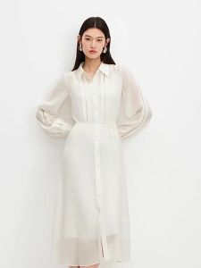 Vero Moda | Đầm Công Sở Dây Nịt Tháo Lắp Cổ Xòe