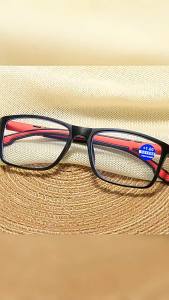 3Pcs Ultra-light Flexible Reading Glasses Fashion Rectangle Frame Anti Blue Light Eyewear with Grade 100°~400° Transparent Lens